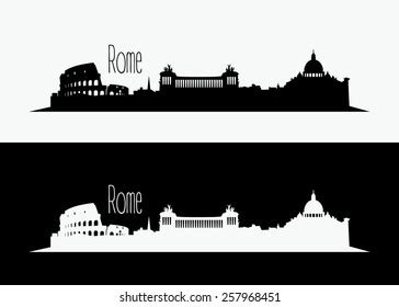 438 Black rome silhouette skyline vector Images, Stock Photos & Vectors ...