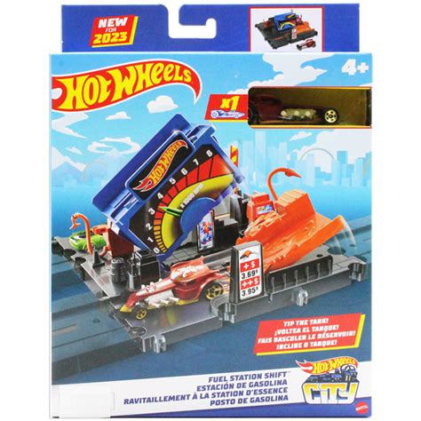 Đồ Chơi Mô Hình Trạm Đổ Xăng Hot Wheels City HKX HMD FAHASA