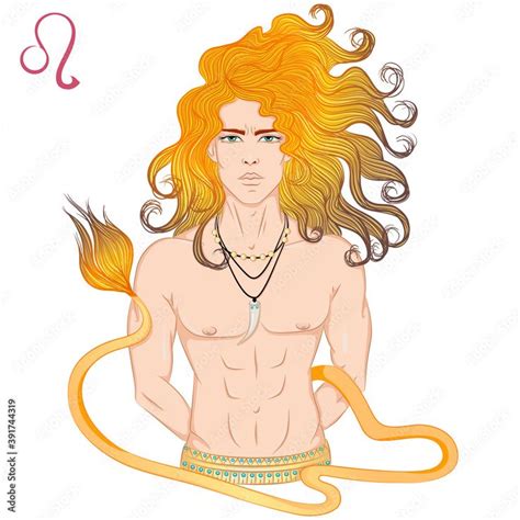 Zodiac Vector Illustration Of The Astrological Sign Of Leo As A