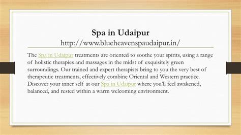 Ppt Spa In Udaipur Powerpoint Presentation Free Download Id 8470417