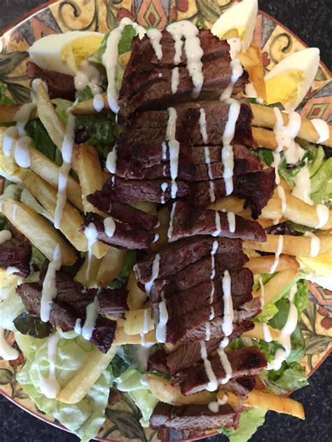 "Pittsburgh Style" Steak Salad w/ Fries | Pittsburgh style steak ...