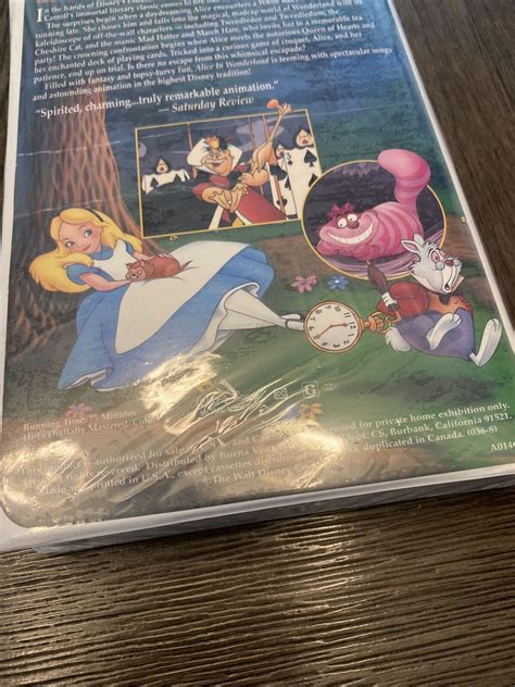 Mavin Walt Disney Alice In Wonderland Vhs Masterpiece Collection