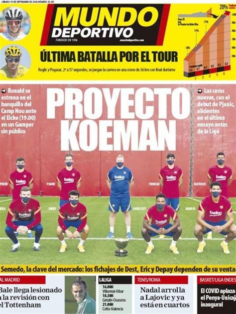 La Portada Del Diario Mundo Deportivo 19 09 2020