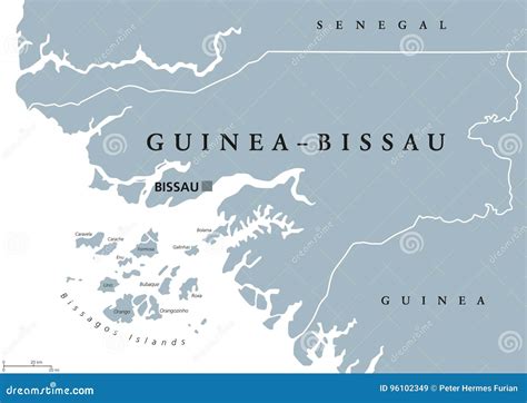 Guinea Bissau Political Map Stock Vector Illustration Of Vector