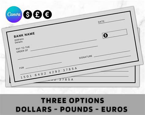 Blank Cheque Blank Check Template Blank Checks Editable Cheque Template ...