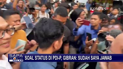 Ditanya Soal Statusnya Di Pdip Gibran Saya Sudah Jawab Video