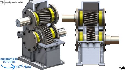 Designwithajay Vertical Reduction Helical Gear Box Ratio Link