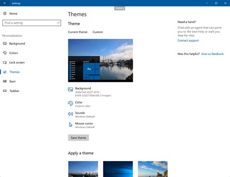 You can now manage your Windows 10 themes in the Settings app