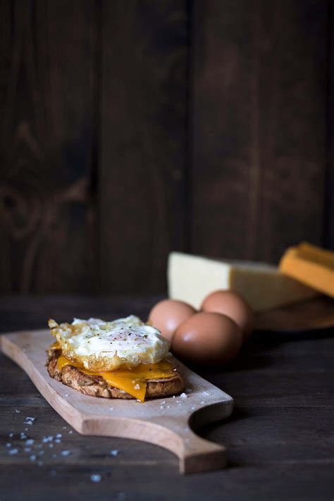 Open Faced Fried Egg Sandwich