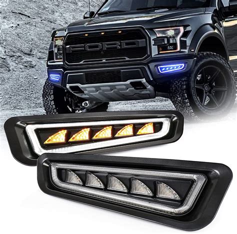 Ford Raptor Fog Lights With Ice Bluewhite Raptor Bumper Lights Amber Sequential Turn Signal