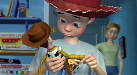 Toy Story: Andy's mom has a secret identity. Look at the hats.