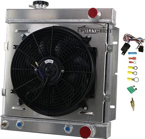 Amazon Aluminum Radiator With Electric Fan Shroud Thermostat Kit