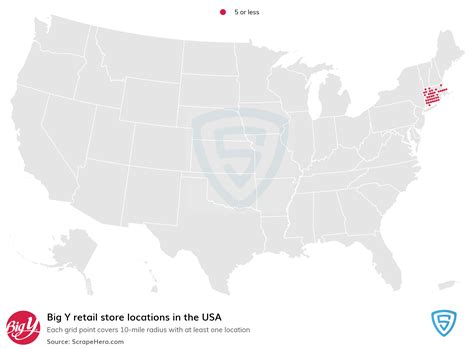 Number of Big Y locations in the USA in 2024 | ScrapeHero