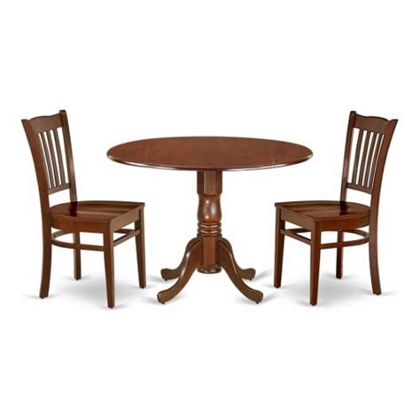 East West Furniture Dublin Traditional Wood Dining Set In Mahogany