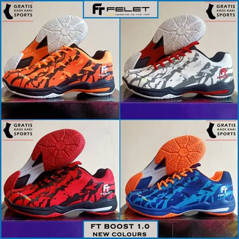 Sepatu Badminton Felet Ft Boost Sepatu Bulu Tangkis Badminton Felet