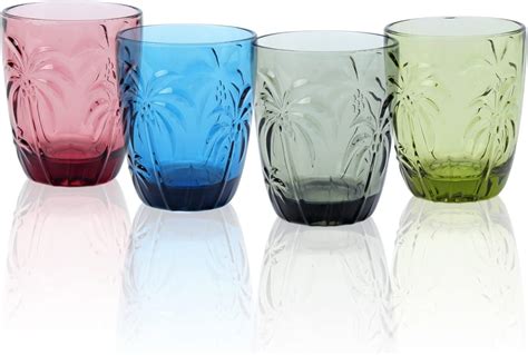 Lav Colored Drinking Glasses Set Of 6 Colored Glass Cups