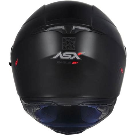 Capacete ASX Eagle SV Solid Preto Fosco Grid Motors