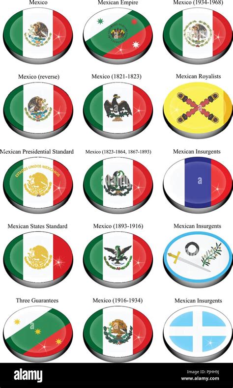 Mexican Empire Flag Stock Vector Images Alamy