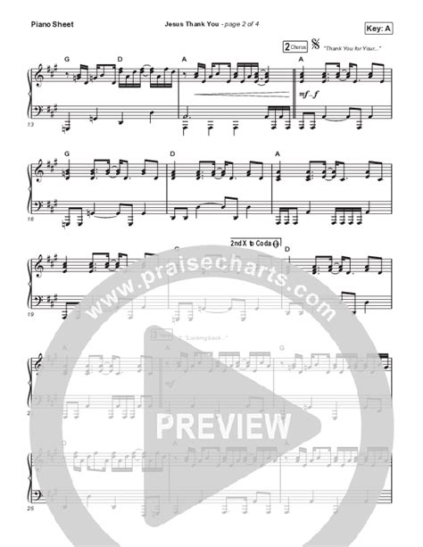 Jesus Thank You Sheet Music Pdf Katy Nichole Praisecharts