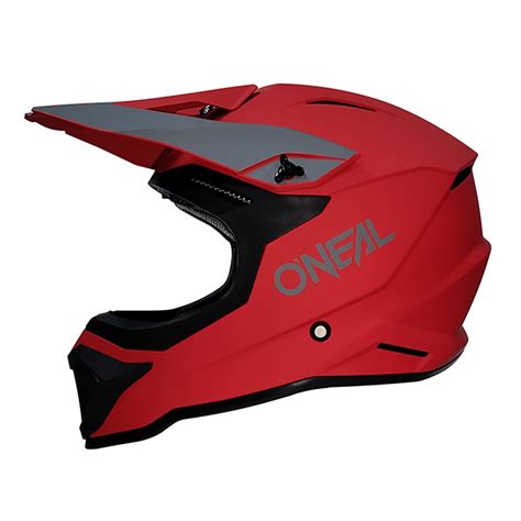 O Neal Series Solid Motocross Enduro Mtb Helm Rot Grau Oneal