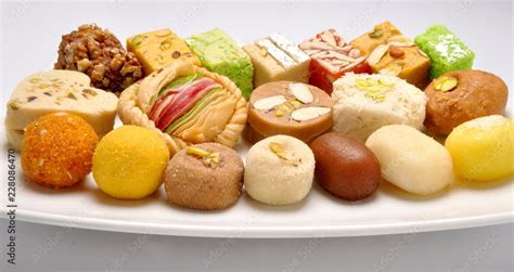 Mix Mithai Tray Stock Photo Adobe Stock