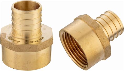 Pack Of 2 EFIELD Barb Crimp Pex 1 Inch X 1 Inch Female NPT Adapter