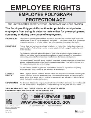 Fillable Online The Employee Polygraph Protection Act prohibits most private Fax Email Print ...