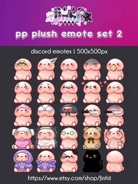 Pp Plush Emote Set 2 Etsy