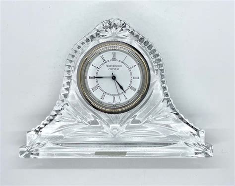 WATERFORD CRYSTAL CLOCK Waterford Baroque Time Pieces Clock Cut Crystal Mantel Clock or Large ...