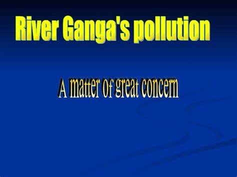 Pollution in River Ganga