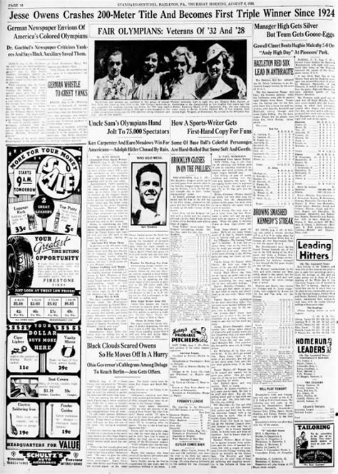 Jesse Owens, 1936 Berlin Olympics - Newspapers.com