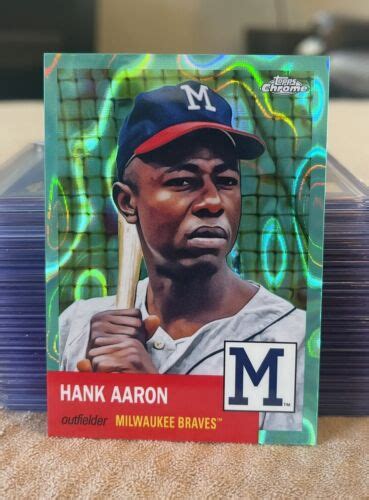 2022 Topps Chrome Platinum Anniversary Hank Aaron Aqua Lava Refractor