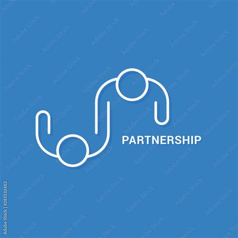 partnership business logo linear banner  team stock vector adobe stock