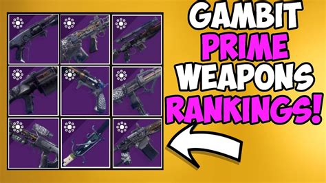 Destiny 2 | Ranking All 10 Gambit Prime/Reckoning Exclusive Weapons ...