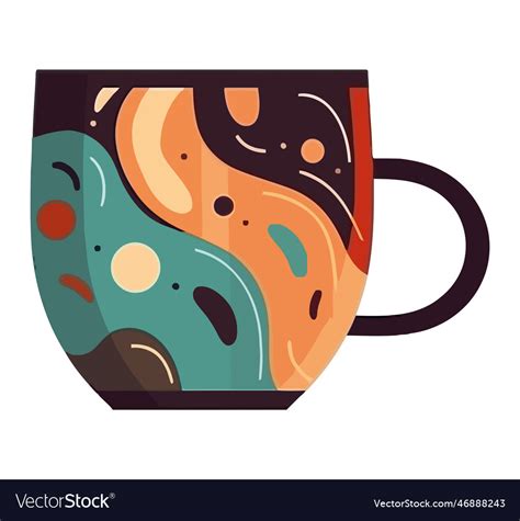 A Hot Cappuccino In An Mug Royalty Free Vector Image