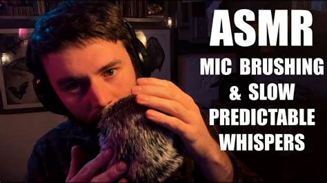 ASMR Fluffy Mic Brushing Predictable Whispers Slow And Gentle Up