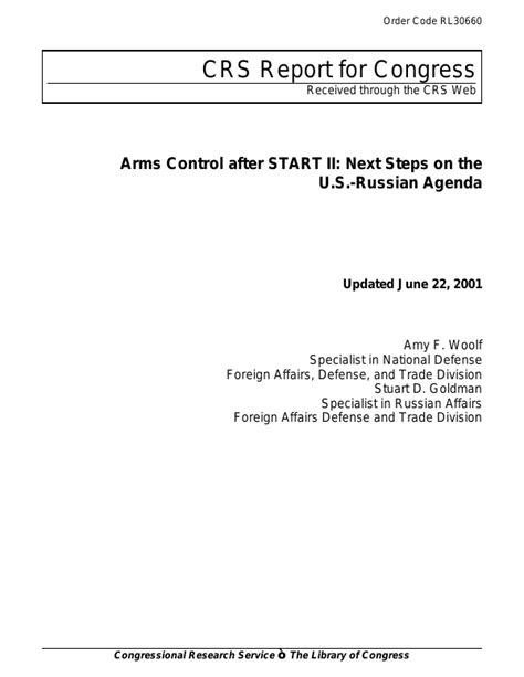 Arms Control After Start Ii Next Steps On The U S Russian Agenda