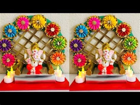 DIY Eco Friendly Ganesh Makhar Decoration Ideas Ganapathi Makhar 2020