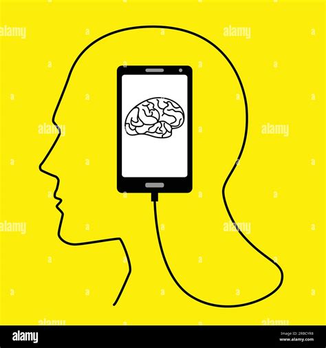 Human Brain Concept Graphic Human Head Formed From Smart Phone S USB