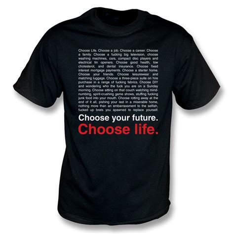choose life  shirt trainspotting odyssey center choose life  shirt