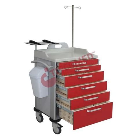 Emergency Cart TEC 4510 TISCOMED STAINLESS STEEL HOSPITAL