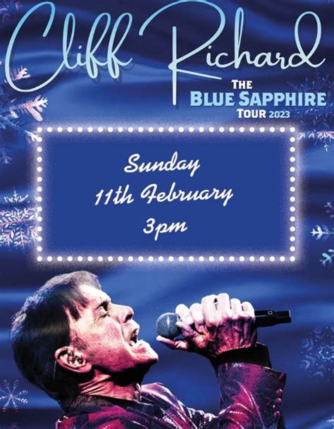 Cliff Richard - The Blue Sapphire Tour 2023 - Whats On In AdelaideWhats ...