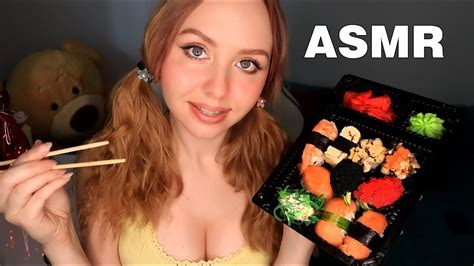 АСМР Суши итинг 🍣 Asmr Sushi Eating Sounds Youtube