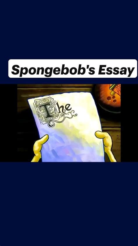 Spongebob's Essay