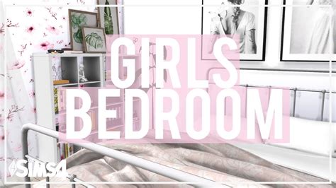 The Sims 4 Room Build Girls Bedroom Cc List Youtube