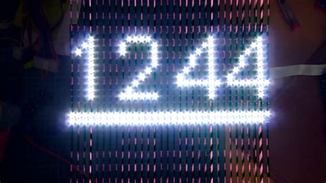 Test Led Matrix 16x32 With Arduino Uno R3 Test Clock Youtube