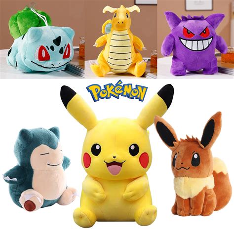 Pokemon de Pelúcia Pikachu bulbassauro charmander snorlax gengar