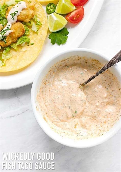 Wickedly Good Fish Taco Sauce - it's fish taco bar time! And here's a