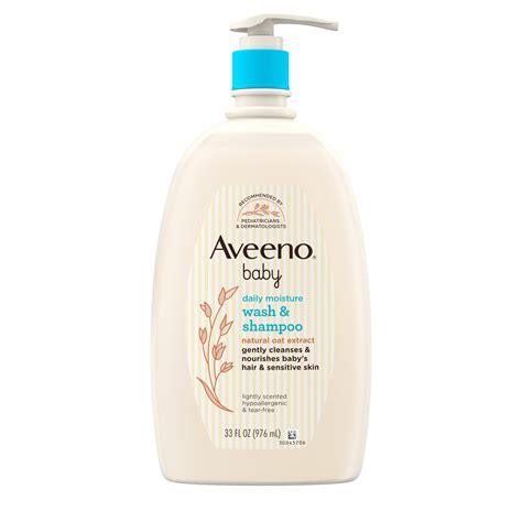 Aveeno Baby Daily Moisture Wash Shampoo Oat Extract 33 Fl Oz