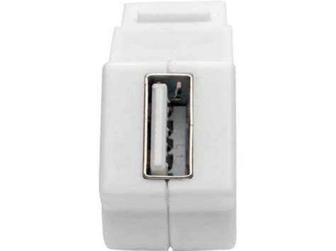 Tripp Lite Usb 2 0 All In One Keystone Panel Mount Angled Coupler F F White U060 000 Kpa Wh